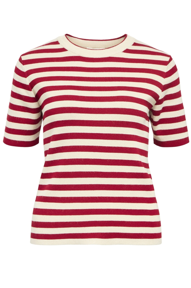 OBJESTER S/S NEW KNIT PULLOVER NOOS 23043510 SANDSHELL/KARANDA